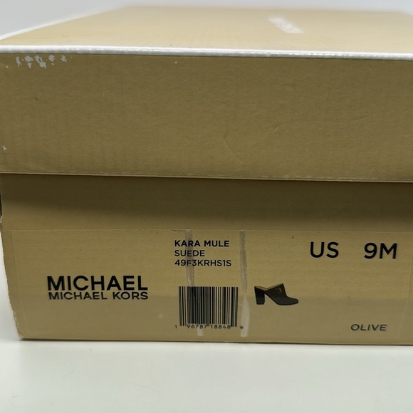 NIB Michael Kors Kara Mule Sz 9, Olive - Picture 11 of 12